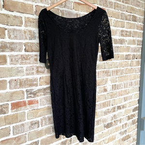 •Grayson•Black Lace‎ Midi Dress•Medium